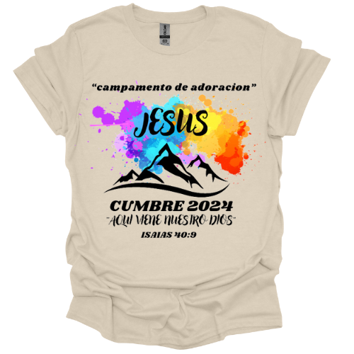 T SHIRT CUMBRE 2024 " CAMPAMENTO DE ADORACION"